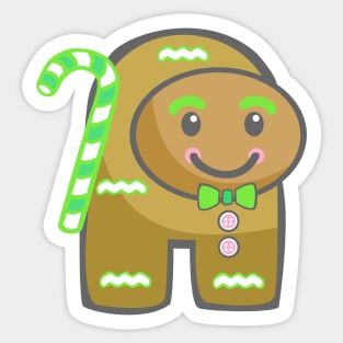 shh, it's the gingerbread man Sticker